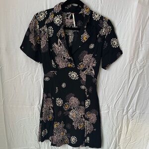 Free People Black Floral Dress